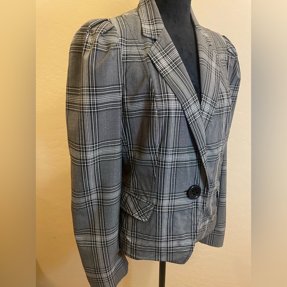 Express Jackets & Blazers - Express Black and White Plaid Blazer